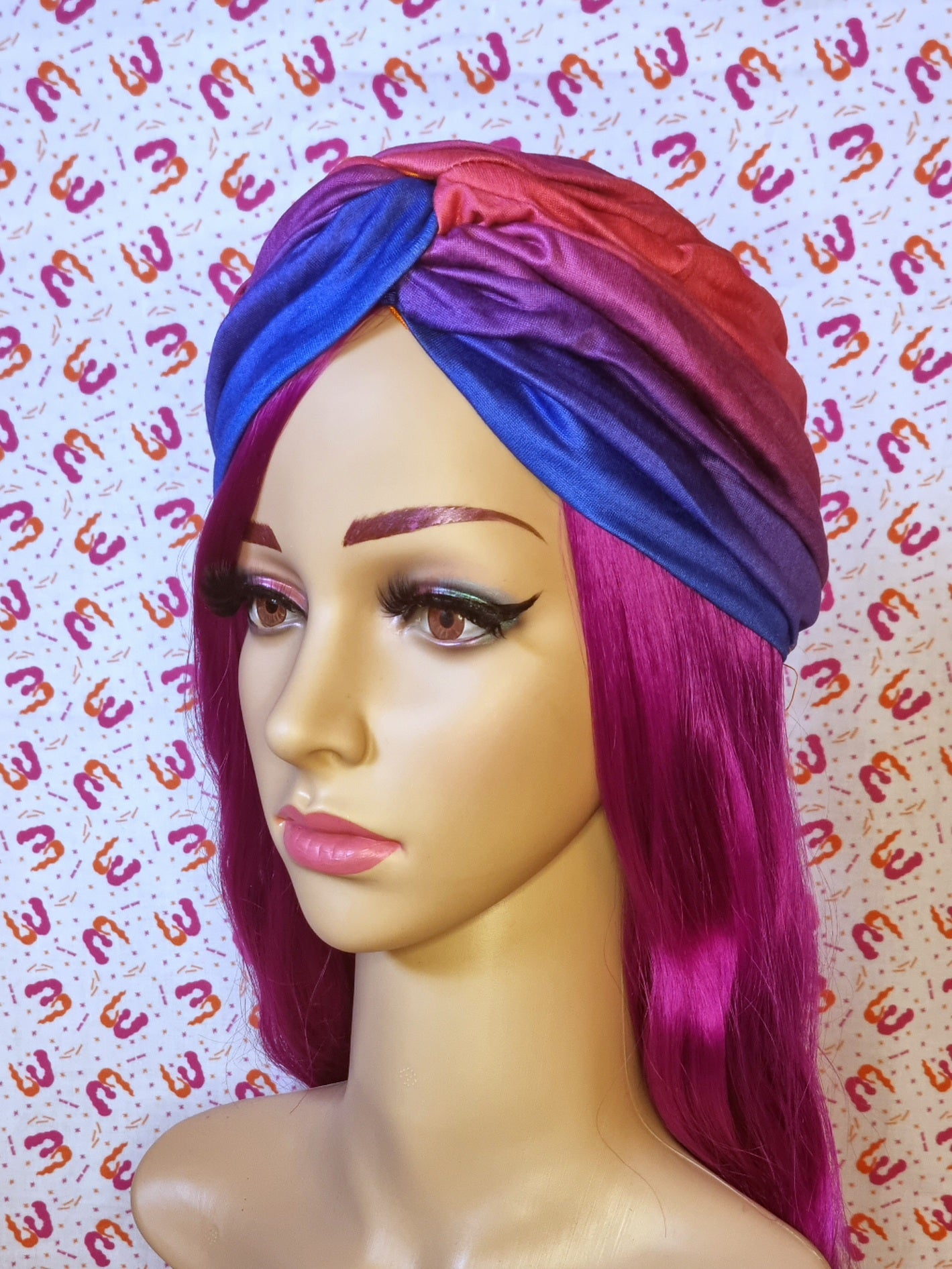 Twist Front Knit Turbans - Satin Lining