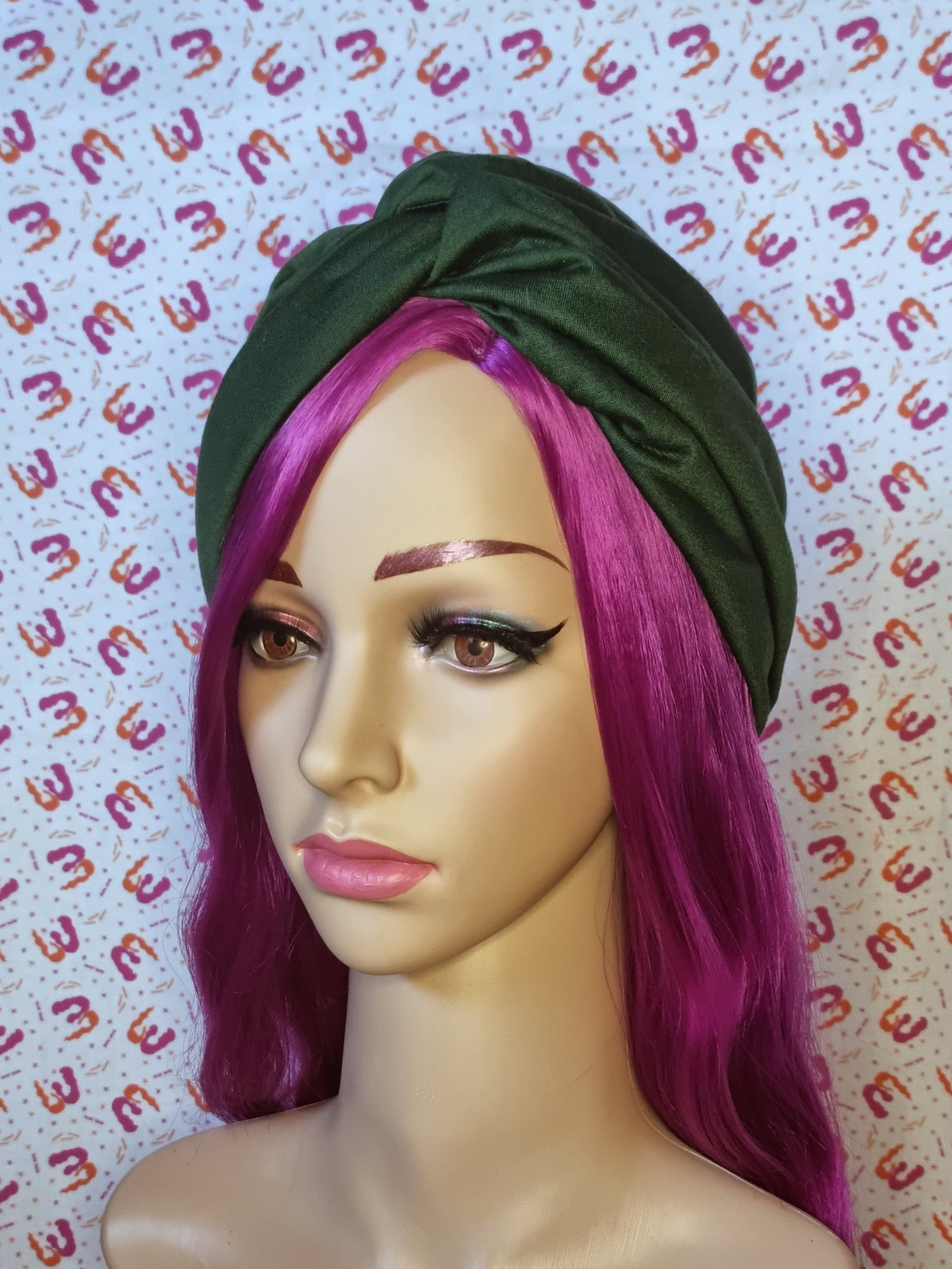 Twist Front Knit Turbans - Satin Lining