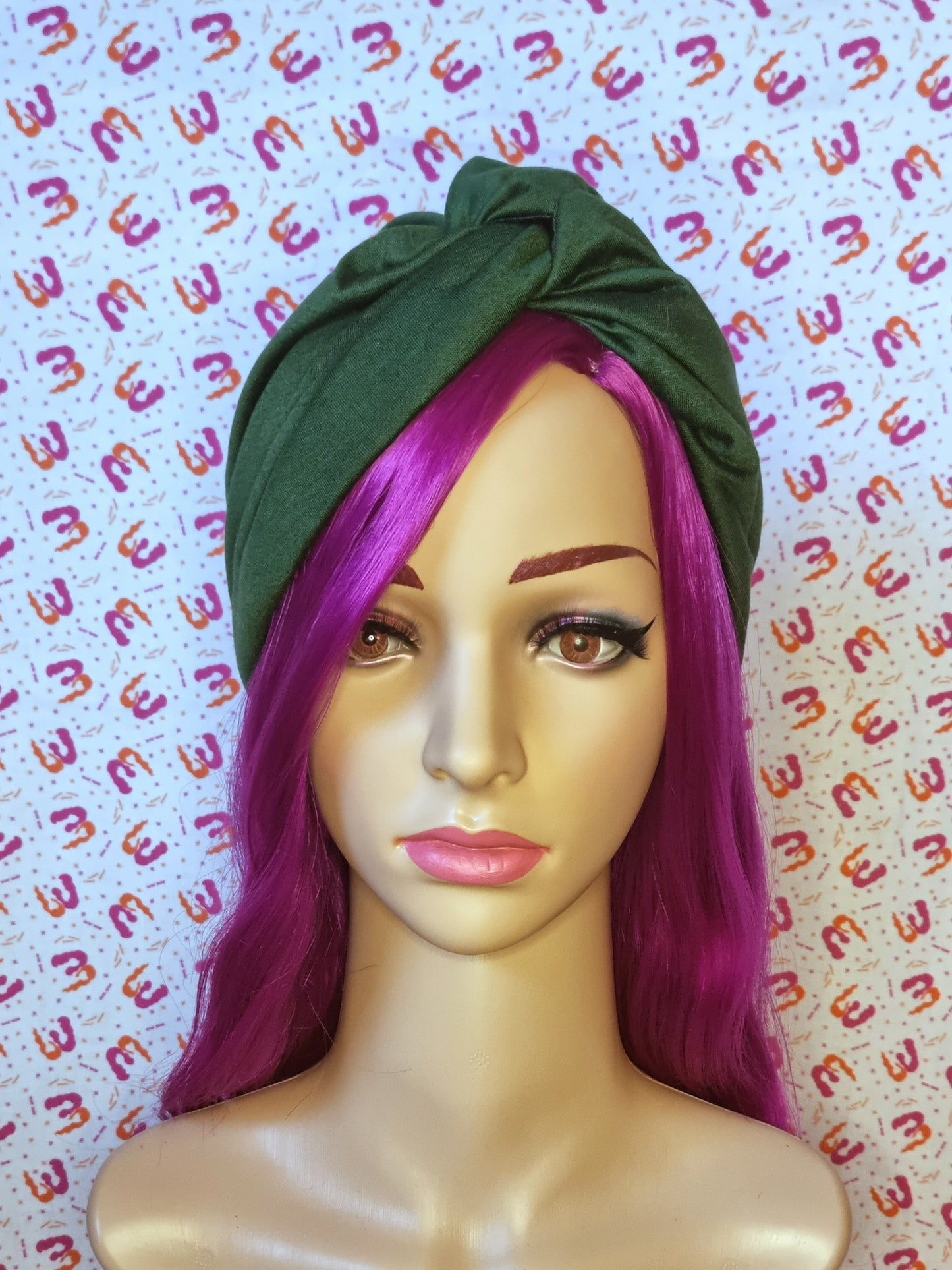 Twist Front Knit Turbans - Satin Lining