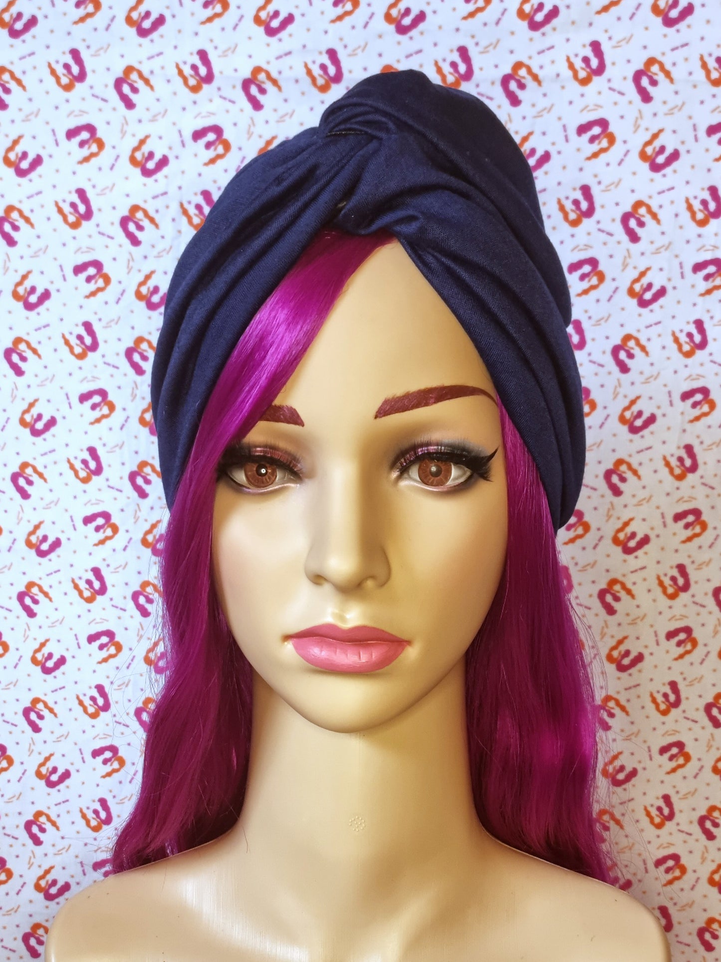 Twist Front Knit Turbans - Satin Lining
