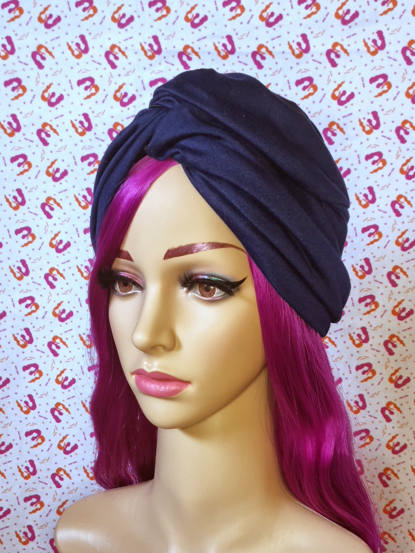 Twist Front Knit Turbans - Satin Lining