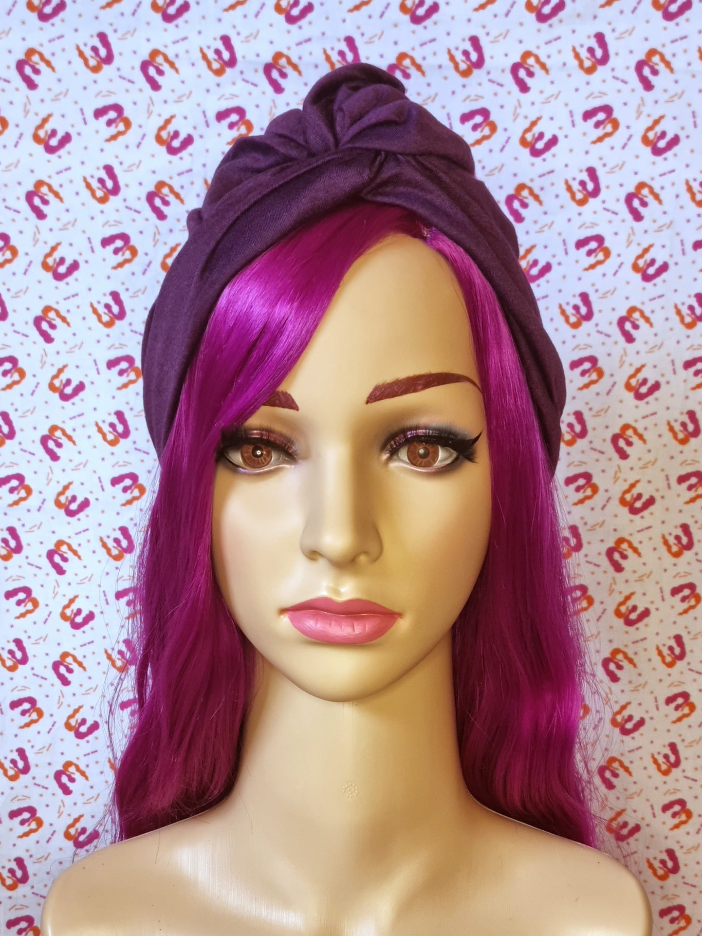 Twist Front Knit Turbans - Satin Lining
