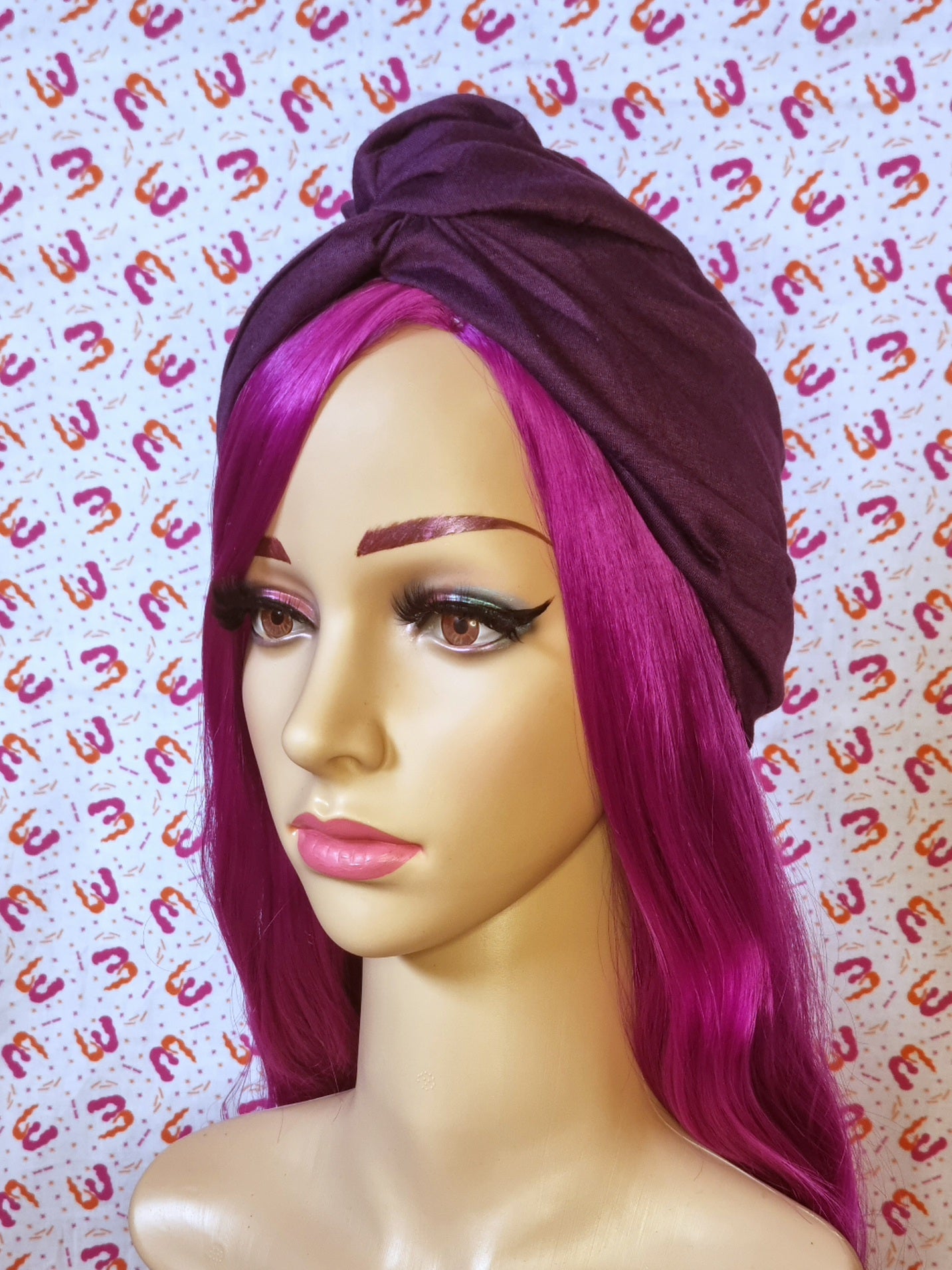 Twist Front Knit Turbans - Satin Lining