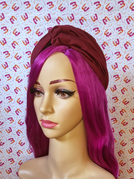 Twist Front Knit Turbans - Satin Lining