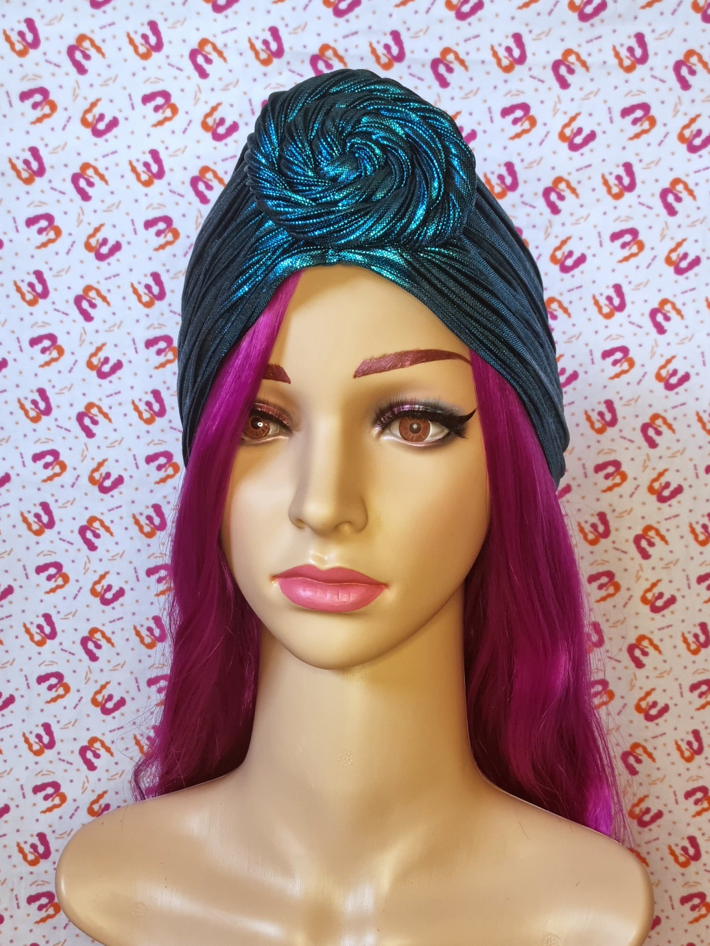 Metallic Spiral Turbans