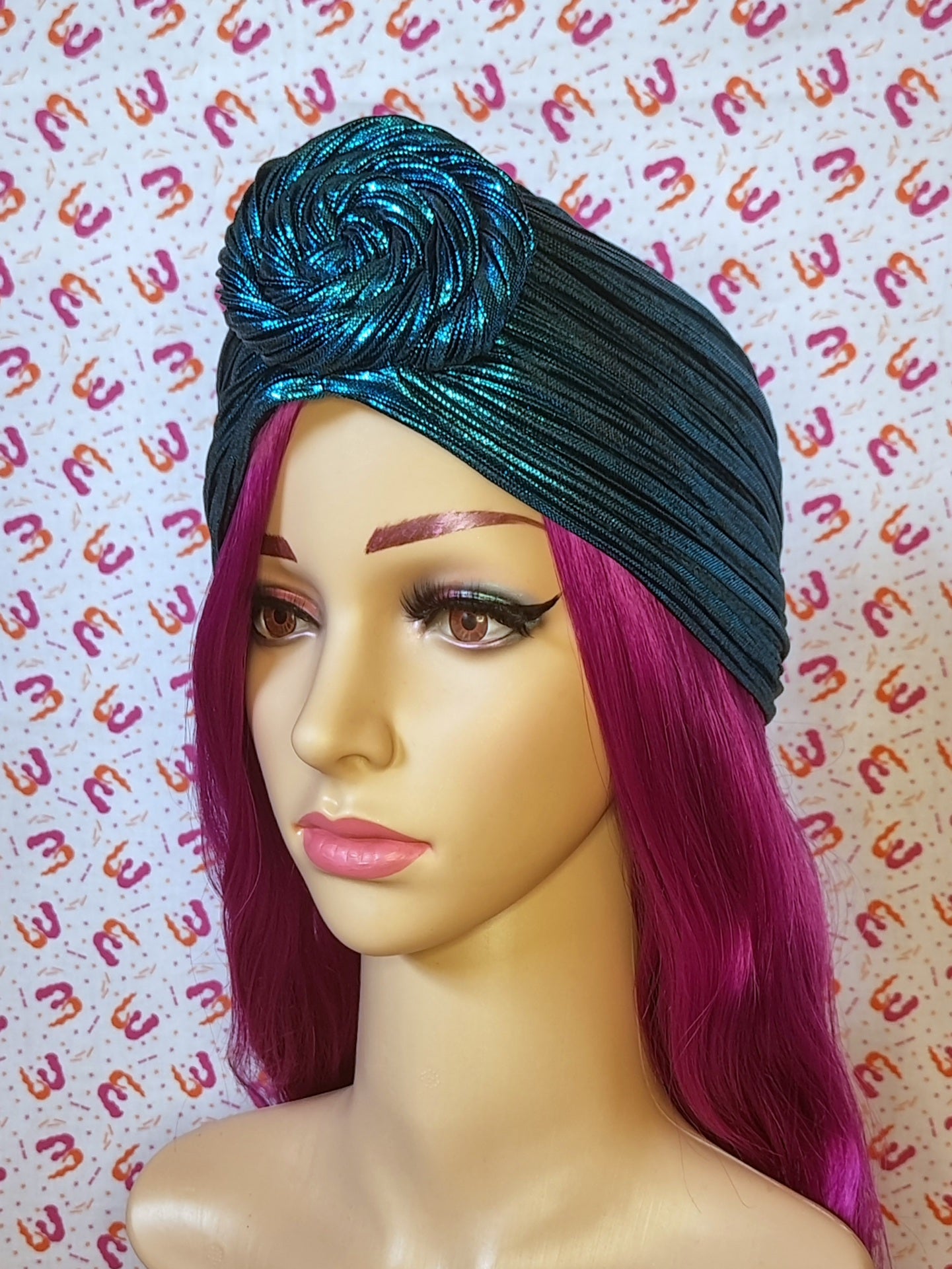 Metallic Spiral Turbans