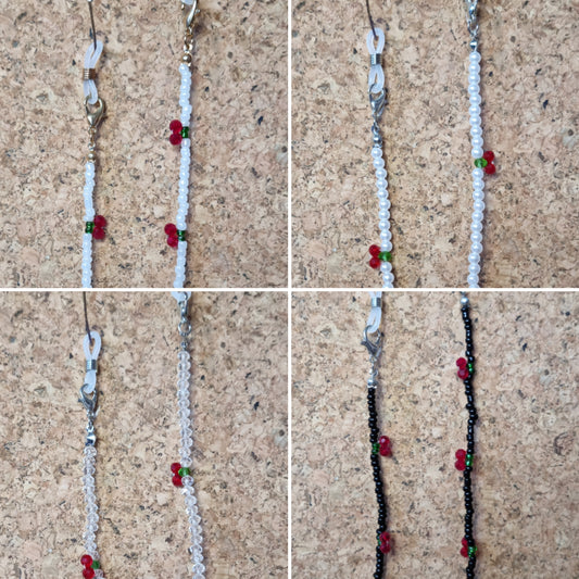 Glasses / Mask Chains - Cherries