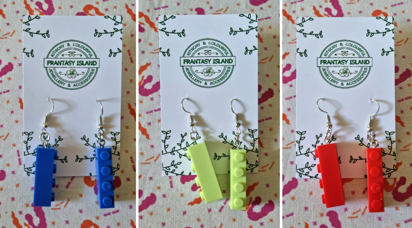 Lego Brick Earrings