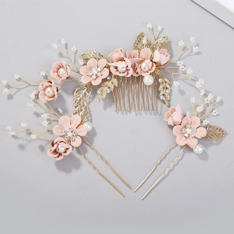 Delicate Flower Hair Combs