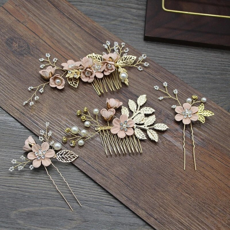 Delicate Flower Hair Combs