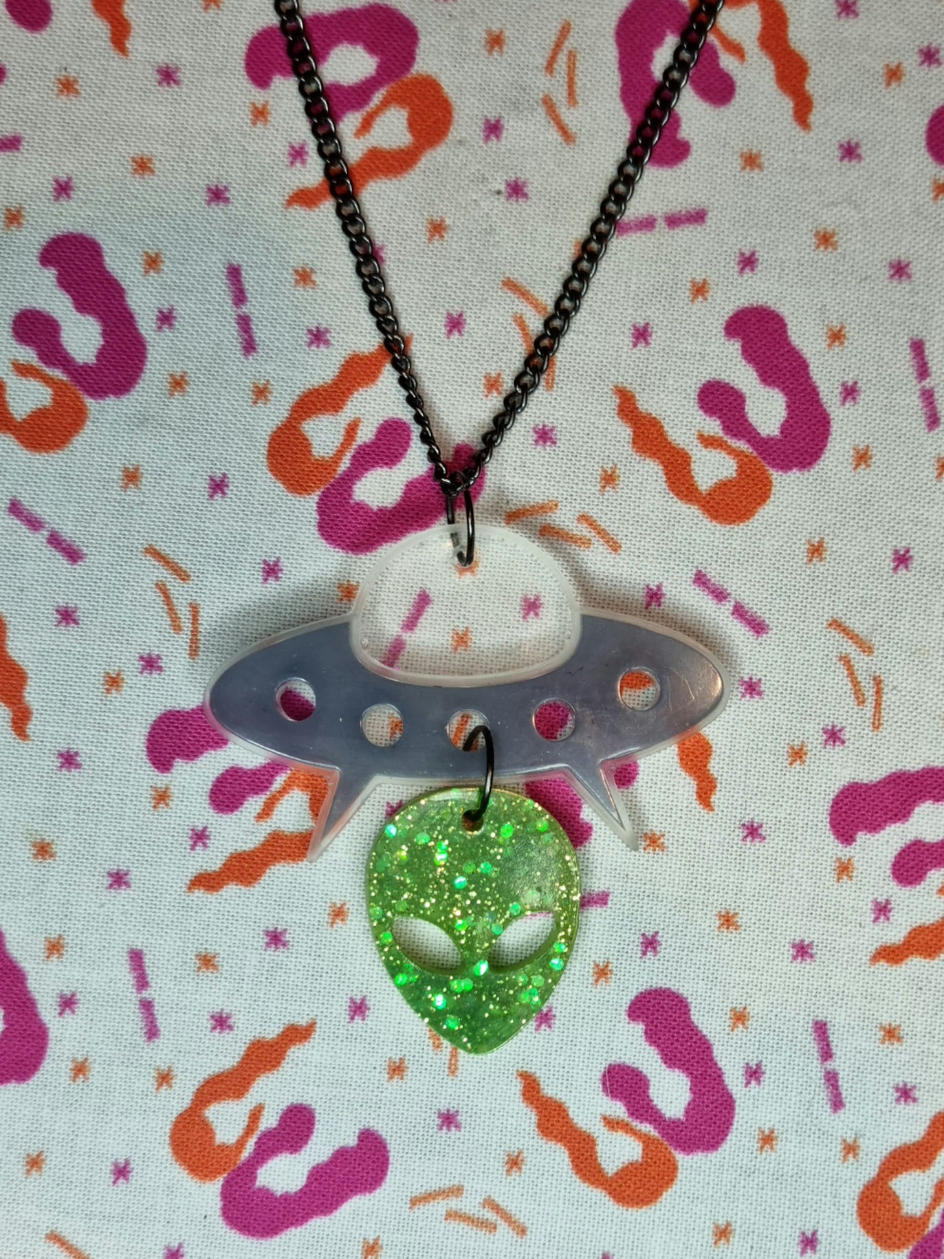 UFO Alien Pendant Necklace