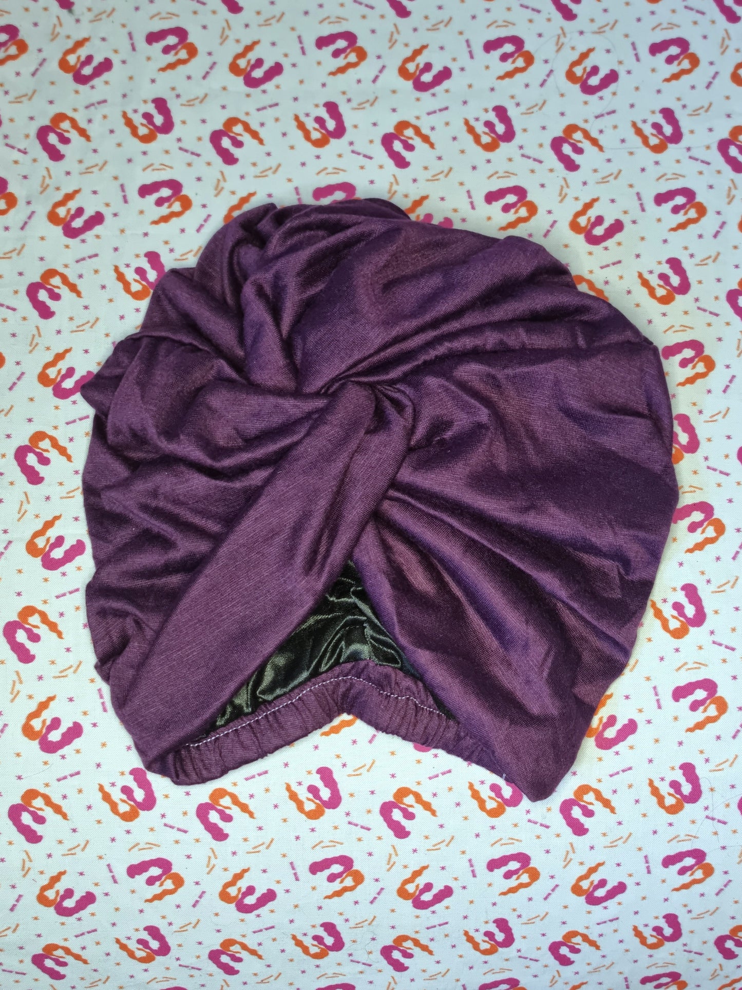 Twist Front Knit Turbans - Satin Lining