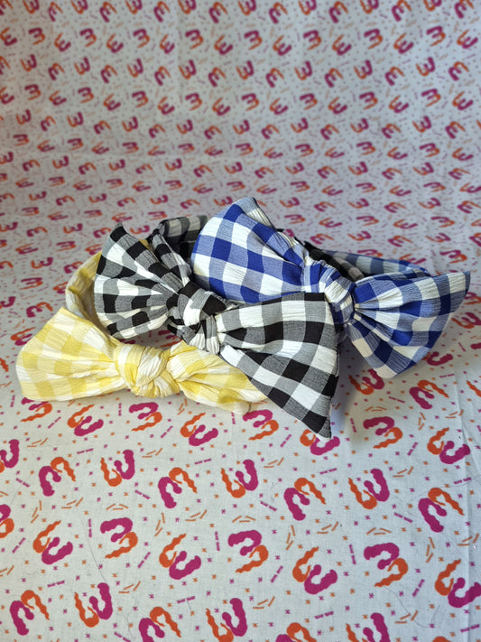 Bow Knot Hairbands - Gingham