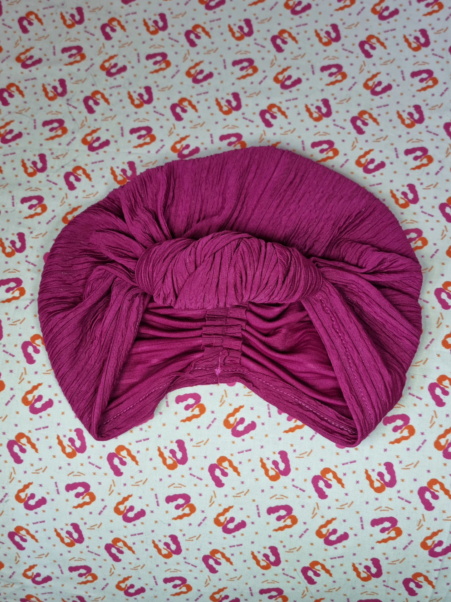 Slouchy Knot Turbans - Lurex Stripe Knit