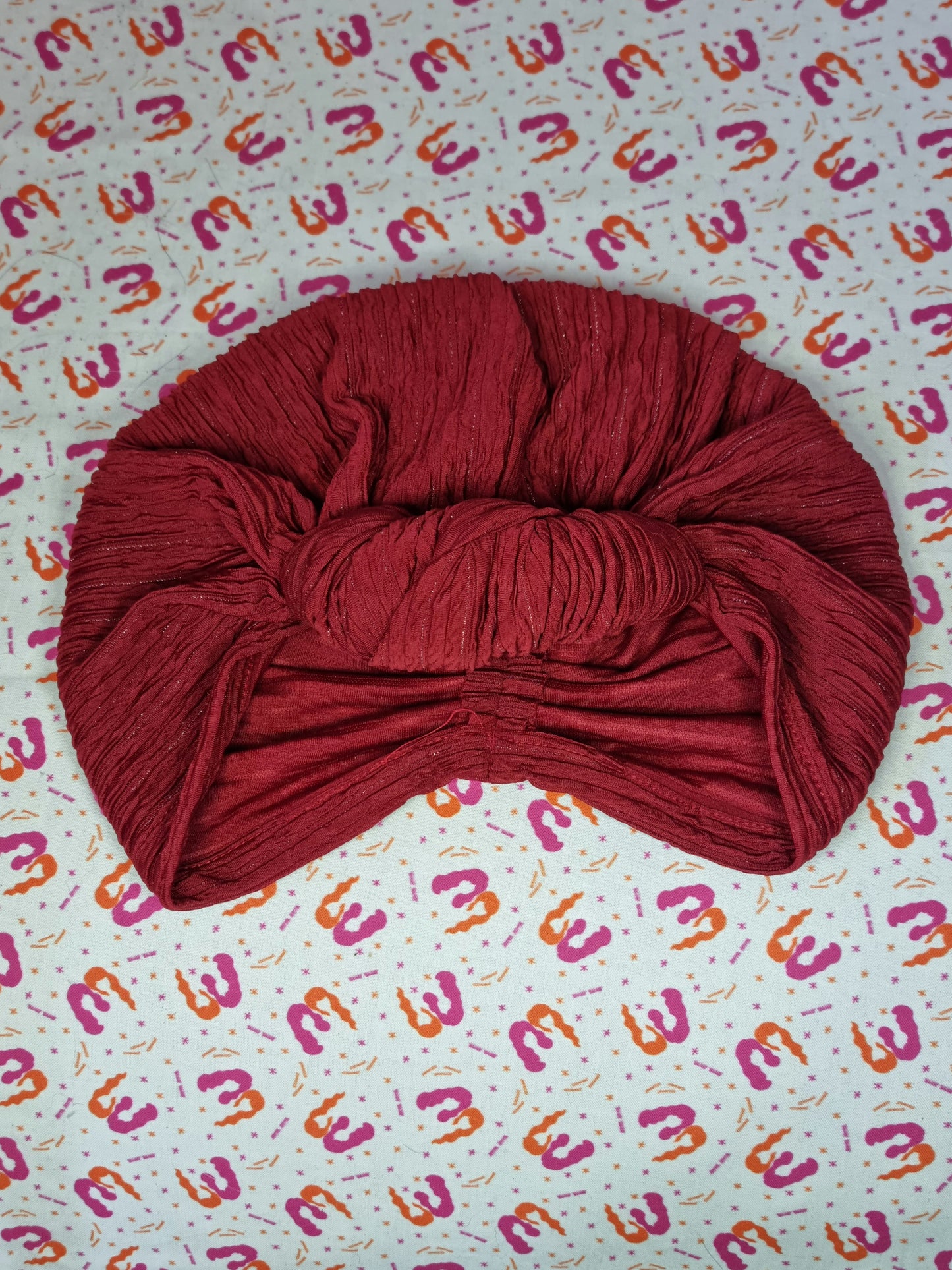 Slouchy Knot Turbans - Lurex Stripe Knit