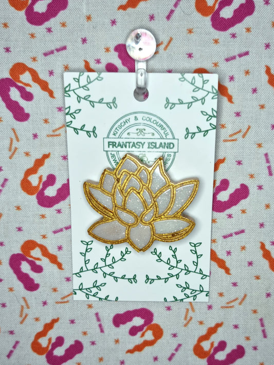 White Lotus Brooch