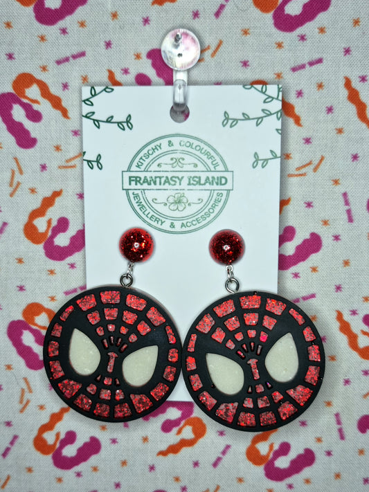 Spiderman Mask Earrings