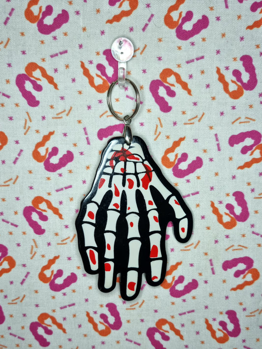 Skeleton Hand Keychain