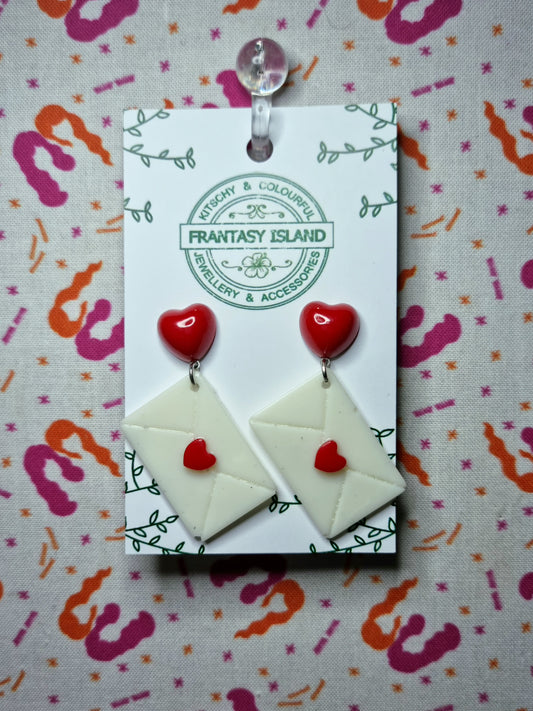 Sealed With a Kiss Earrings - Red