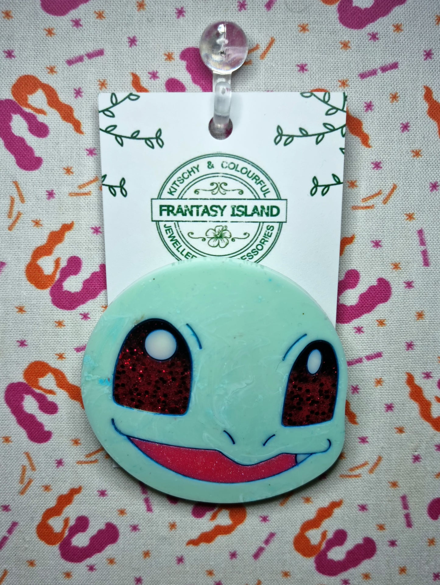 Squirtle Face Brooch