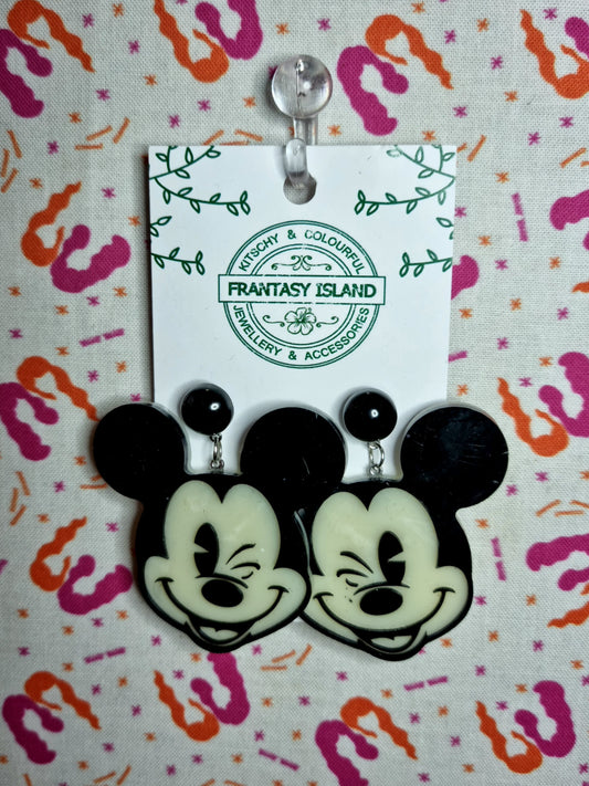 Mickey Face Earrings