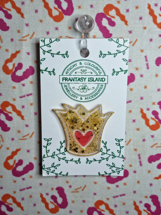 Queen of Hearts Crown Pin