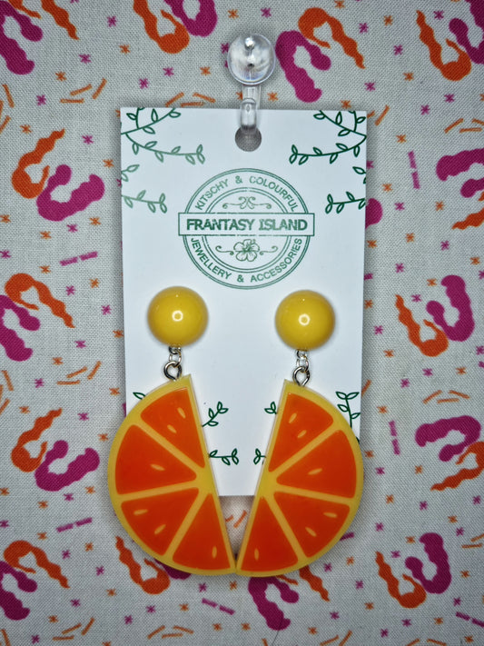 Orange Slice Earrings