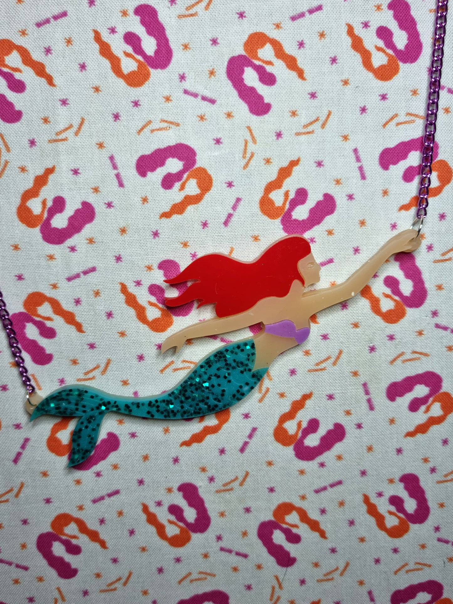 Swimming Mermaid Necklace