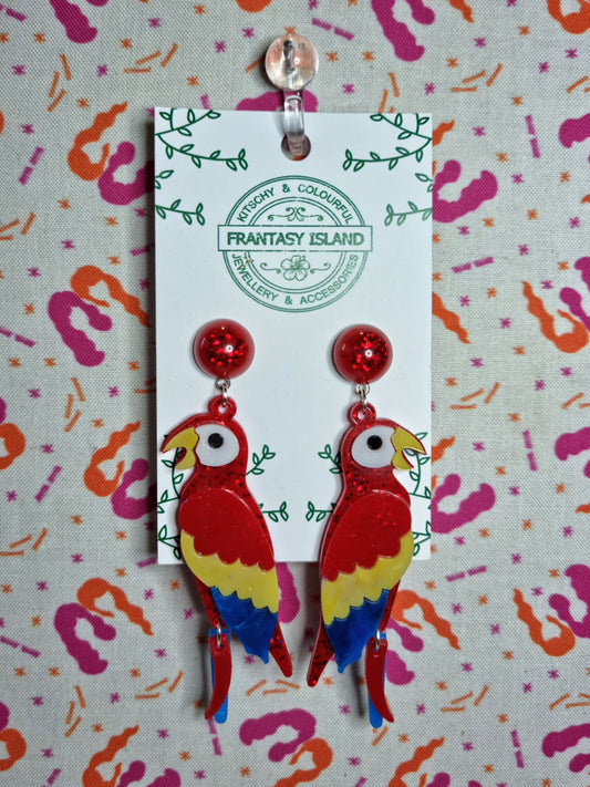 Scarlet Macaw Earrings