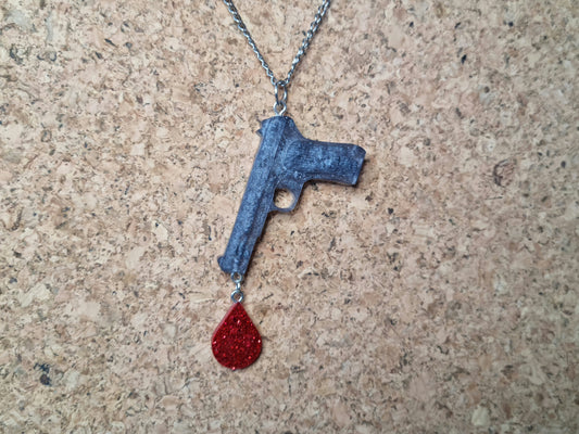 Love's a Loaded Gun Necklace