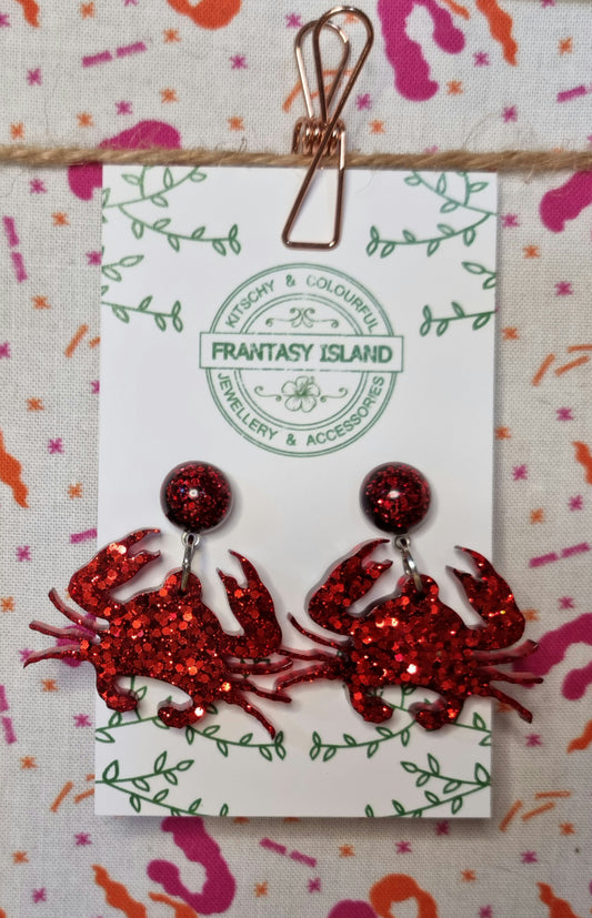 Red Glitter Crabs