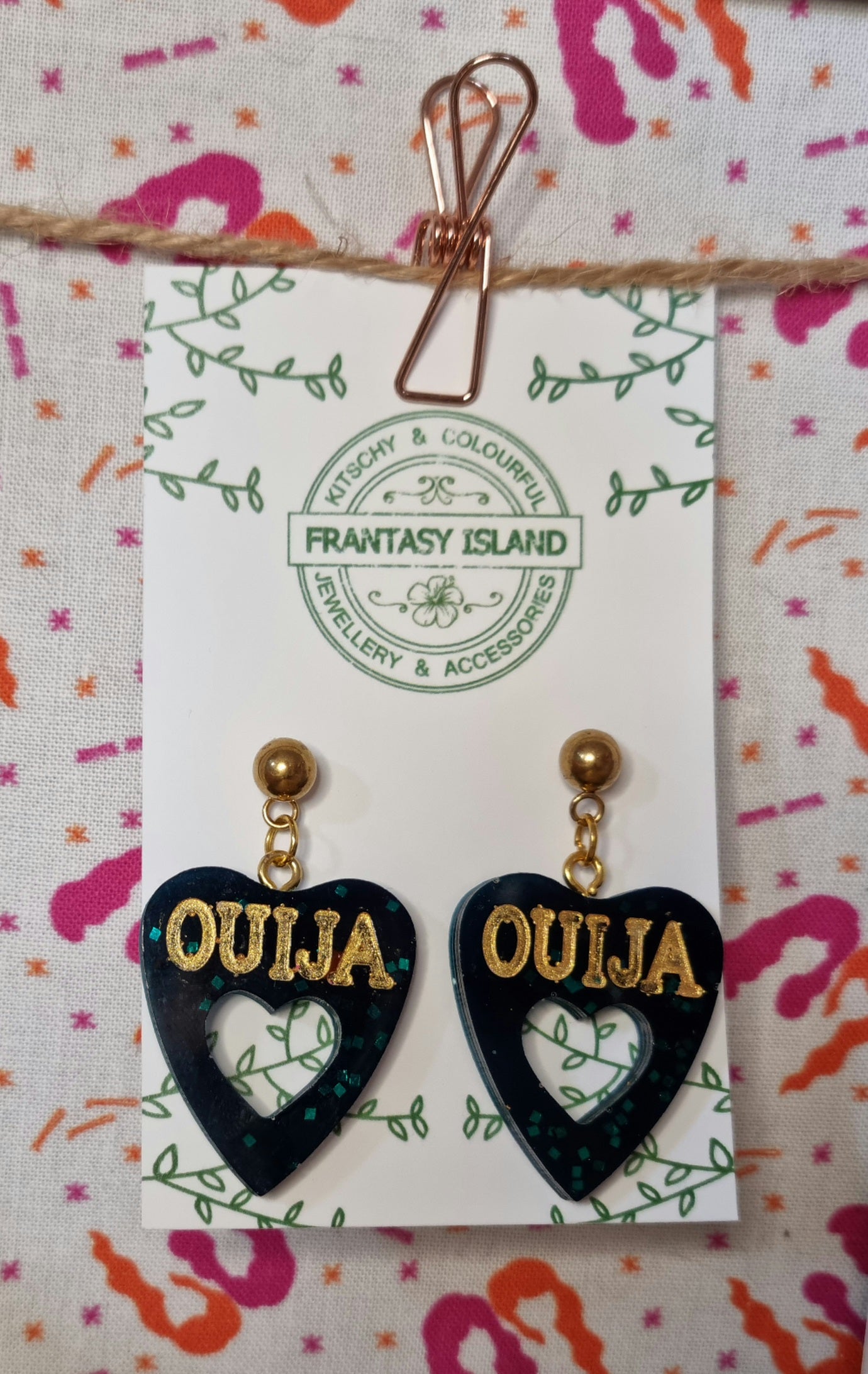 Green & Gold Planchette Drops