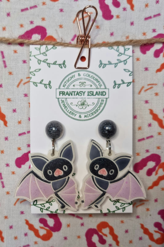 Pink & Grey Hanging Bats
