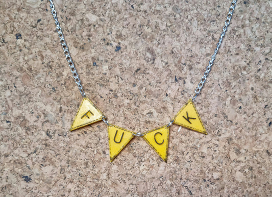 Sweary Bunting Necklace