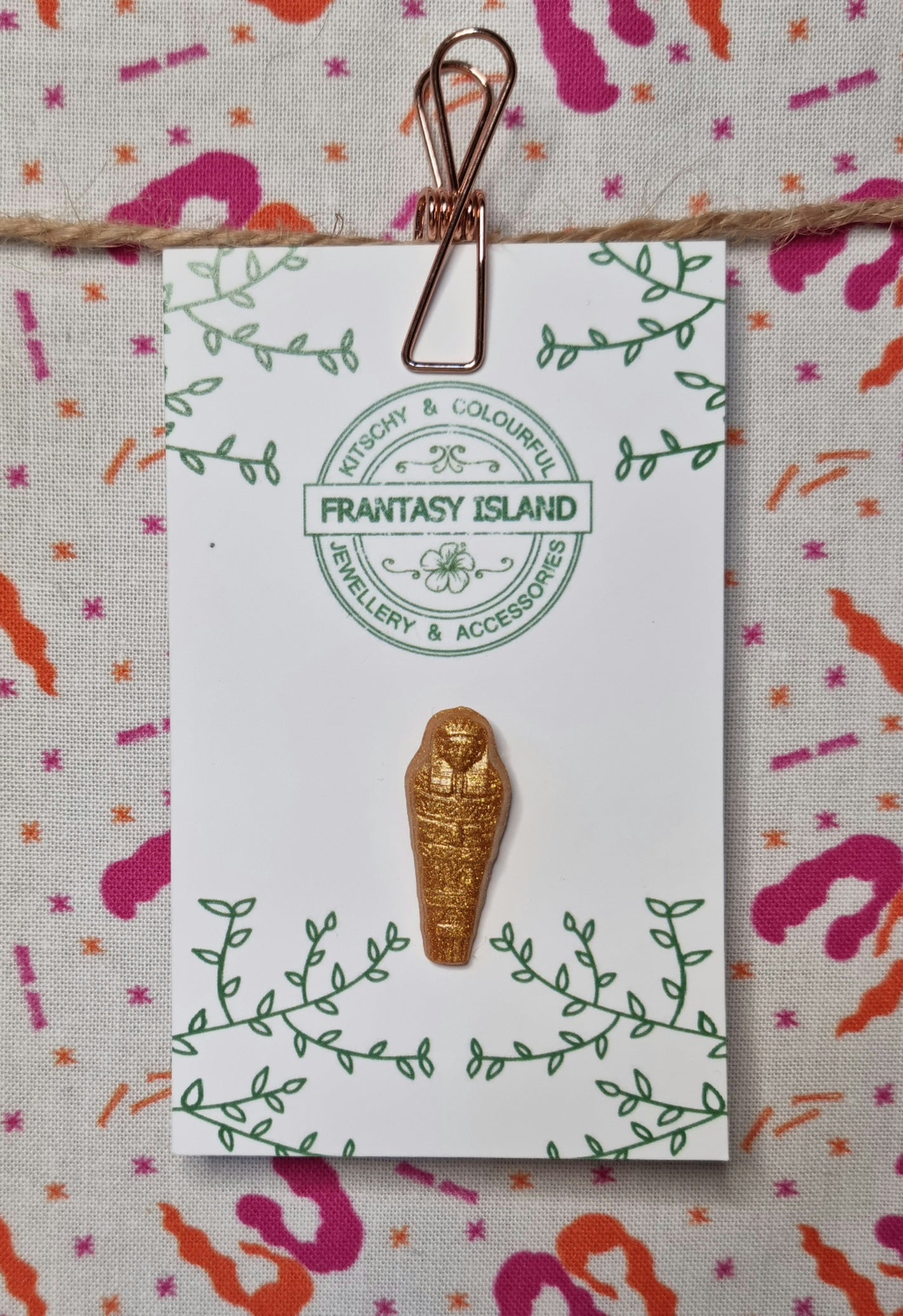 Warm Gold Sarcophagus Pin