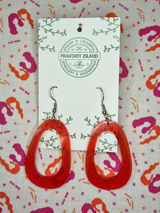 Translucent Vermillion Teardrops