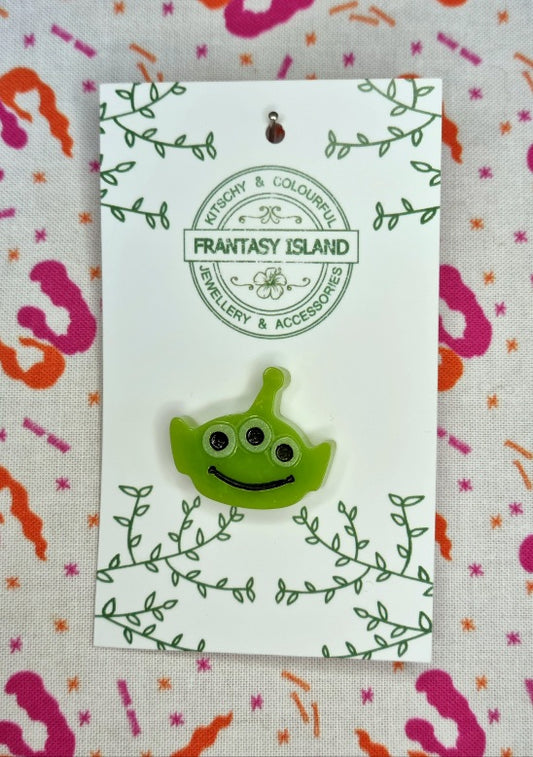 Green Alien Pin