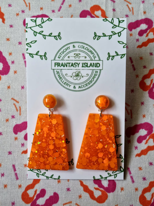 Orange Glitter Drops