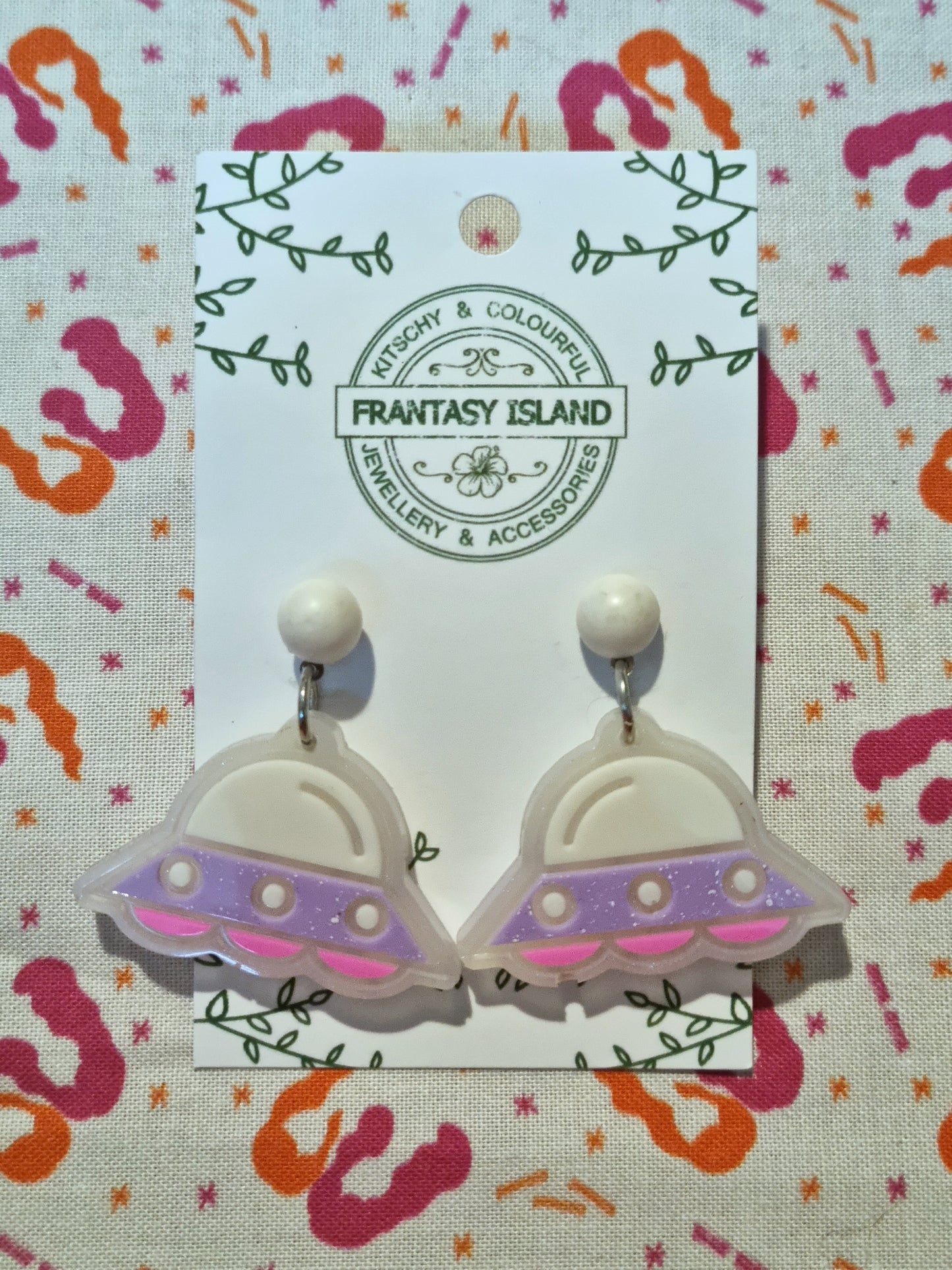 Pastel Flying Saucer Earrings