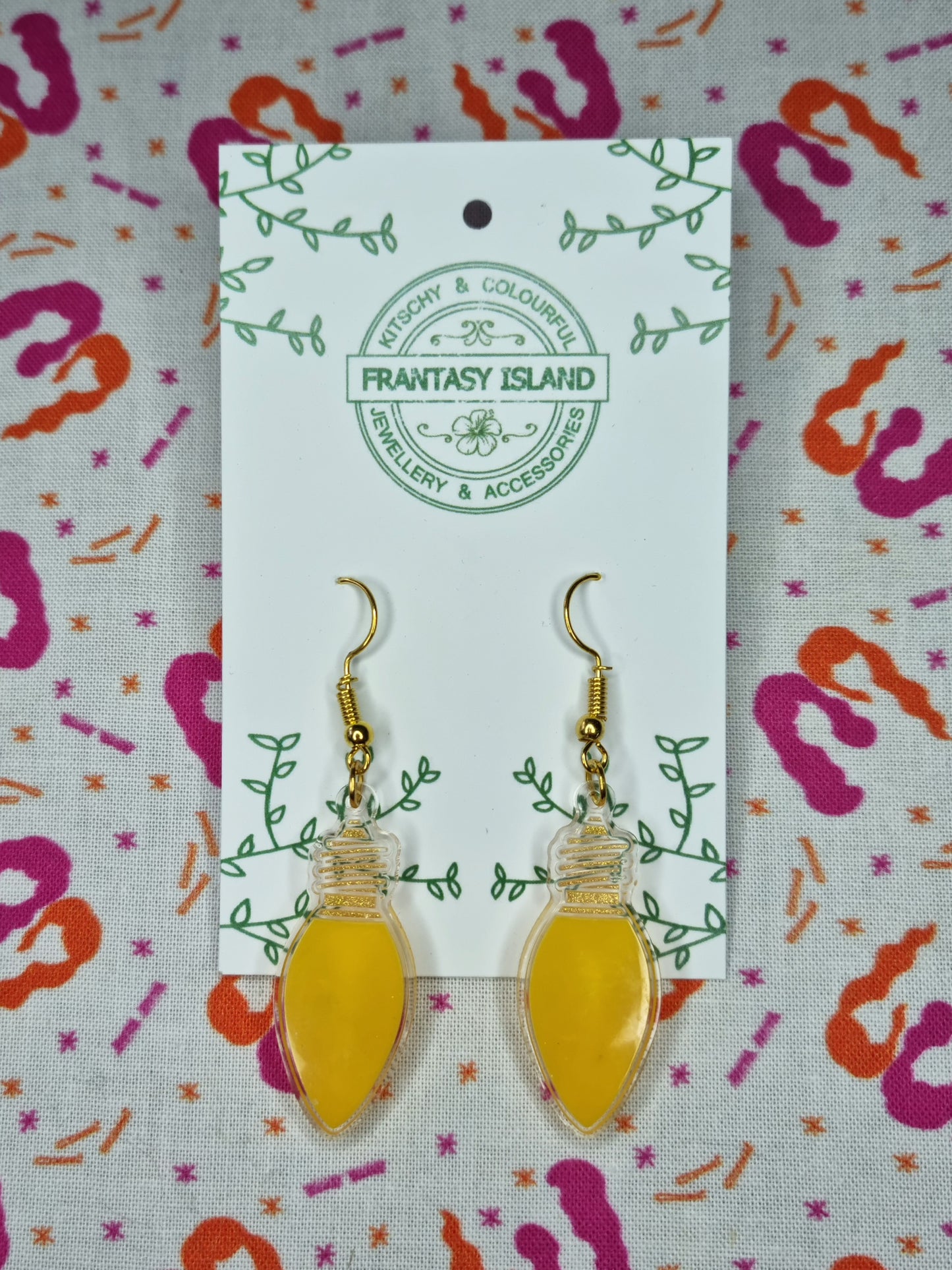 Yellow Lightbulb Earrings