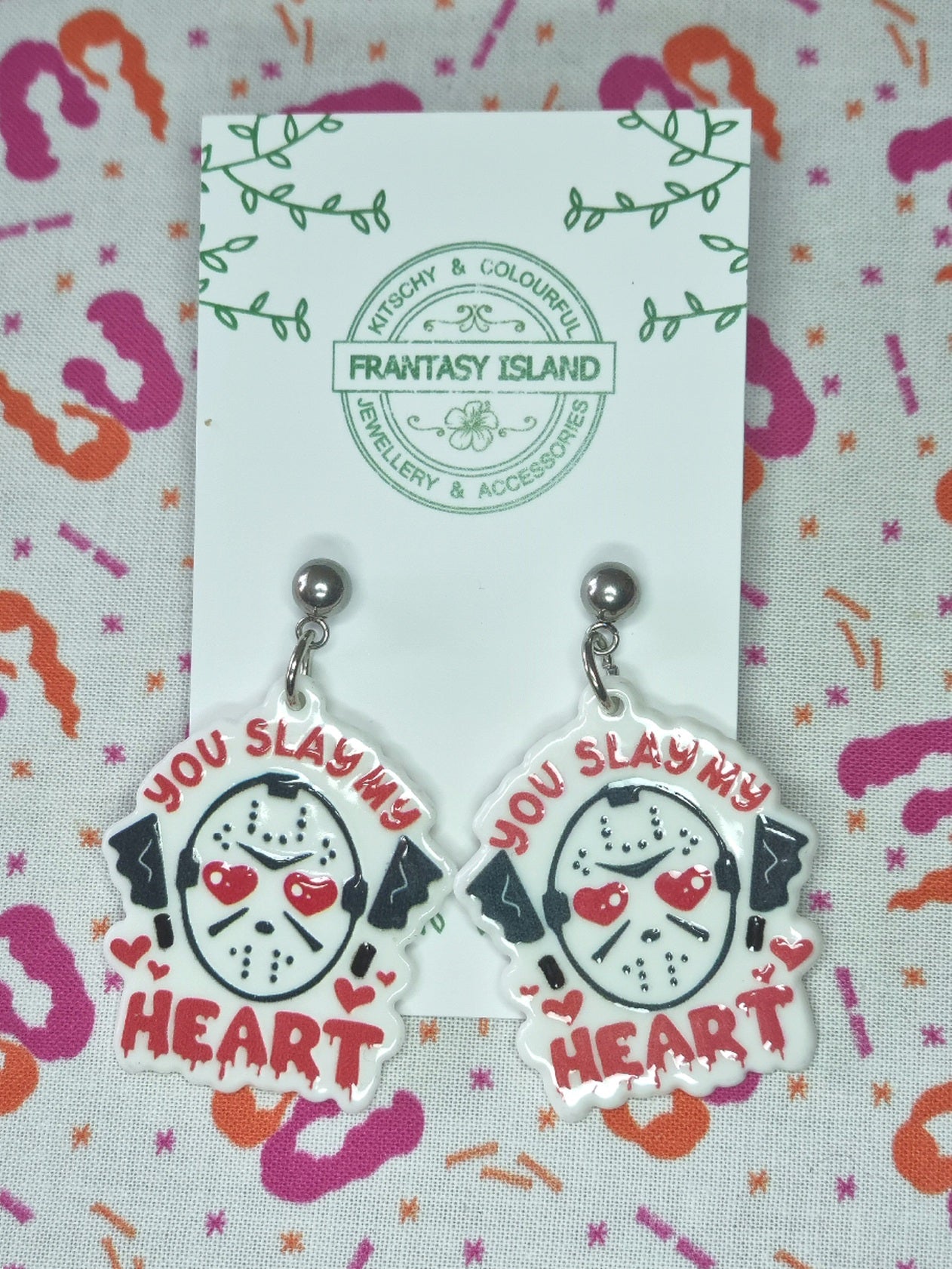 You Slay My Heart Earrings