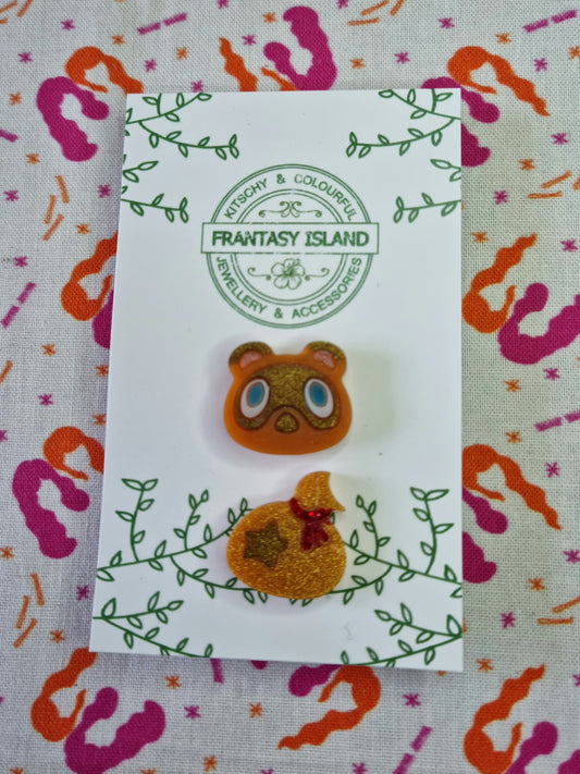 Tom Nook / Bell Bag Pin Bundle