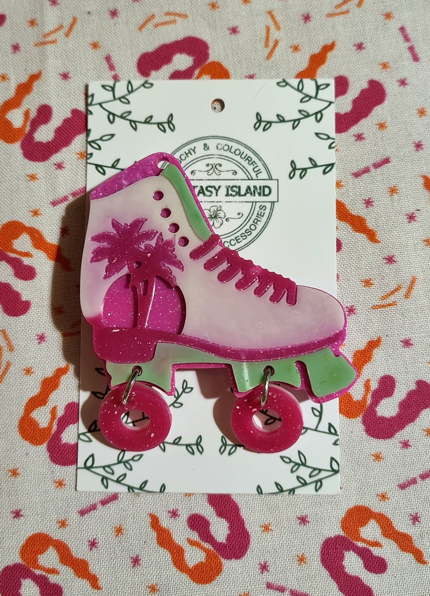 Retro Roller Skate Brooch