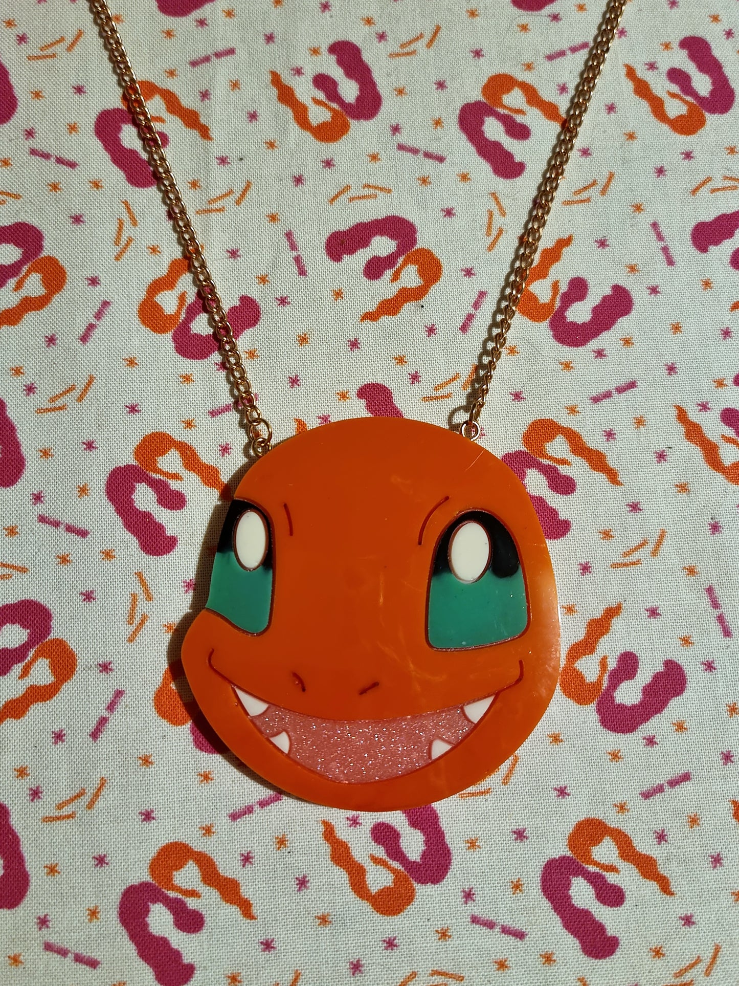 Charmander Face Necklace