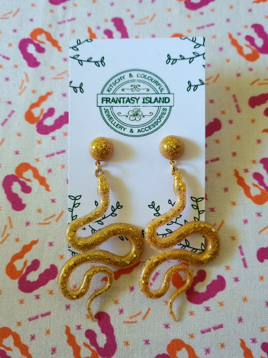 Gold Glitter Snake Drops