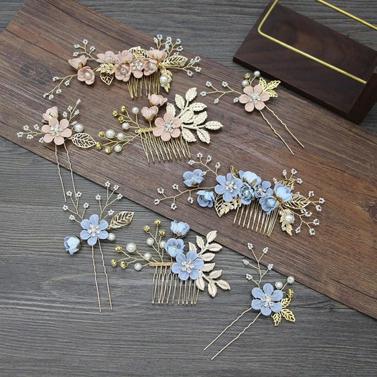 Delicate Flower Hair Combs