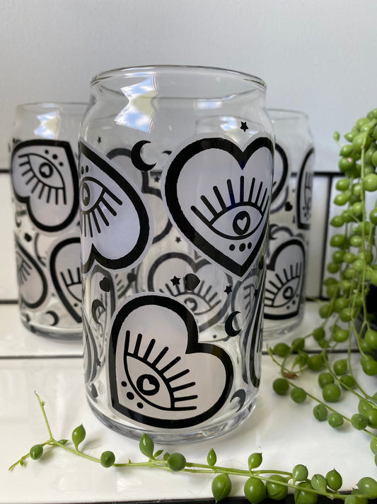 Colour-Changing Evil Eye - Libby Beer Can Glass