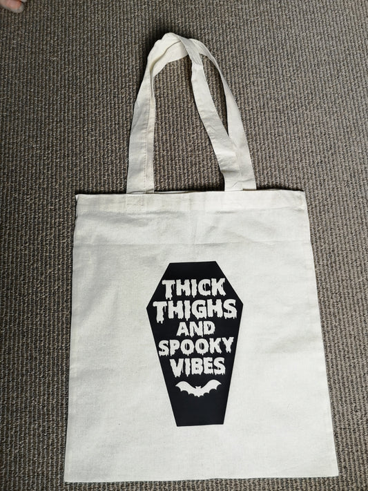 Tote - Thick thighs and spooky vibes tote bag